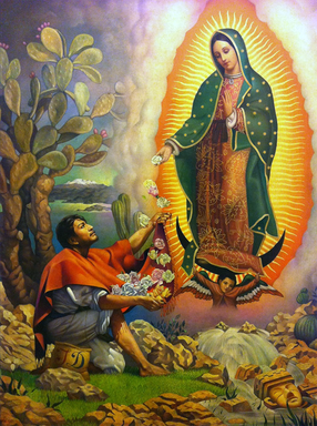 La Virgencita con Juan Diego